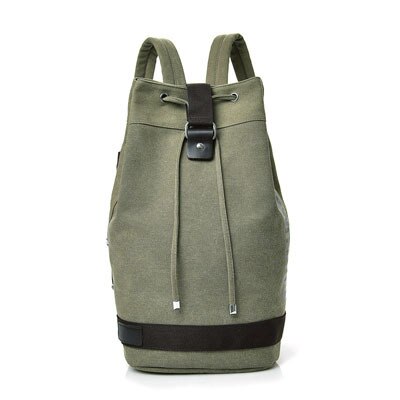 Canvas Rugzak Mannen Grote Capaciteit Laptop Rugzak mannen Reistassen Emmer Rugzak Boekentas Sport Bagpack Grote Verpakking Cubes: big army green