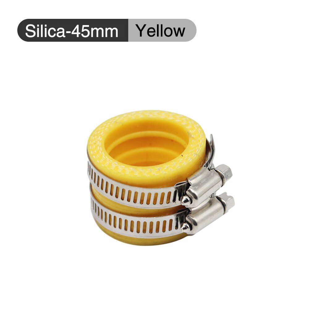ZSDTRP – adaptateur de carburateur en caoutchouc, tuyau d&#39;admission pour MIKUNI KEIHIN OKO KOSO PWK, accessoire de carburateur de moto 35mm 40mm 45mm: 45mm yellow