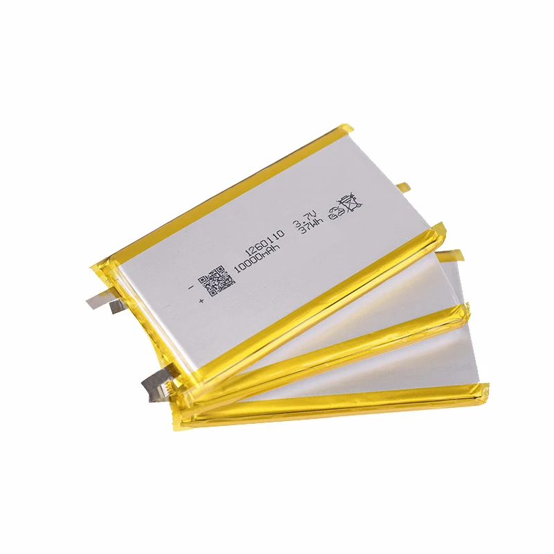 3.7V 10000mAH 1260110 Batería recargable de iones de litio de polímero Li-ion para baterías de libros electrónicos de mesa GPS de banco de energía de juguete