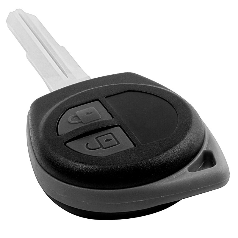 2-Knop Ongesneden Afstandsbediening Sleutelhanger Case Voor Suzuki Ignis Alto SX4 Vauxhall Agila Zwart