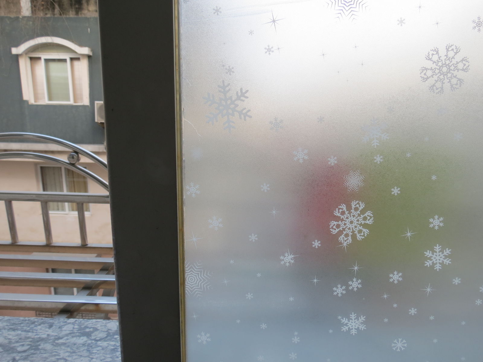 Nyeste 2m x 45cm vindue dør privatliv film værelse badeværelse hjemme glas klistermærke pvc frostet: Sne blomst