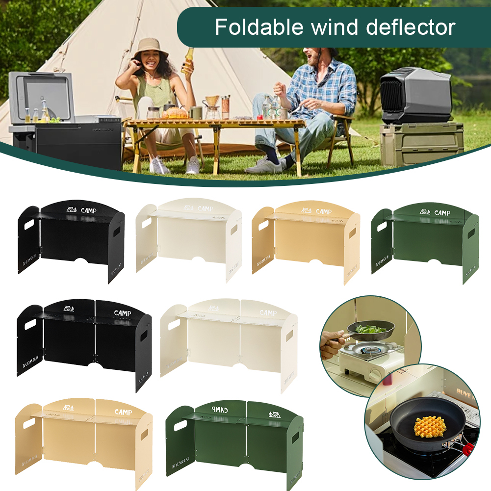 Klappbare Camping-Gasherd-Windschutz scheibe mit Aufbewahrung schicht Kassetten ofen Windschutz scheibe ultraleicht tragbar zum Grillen