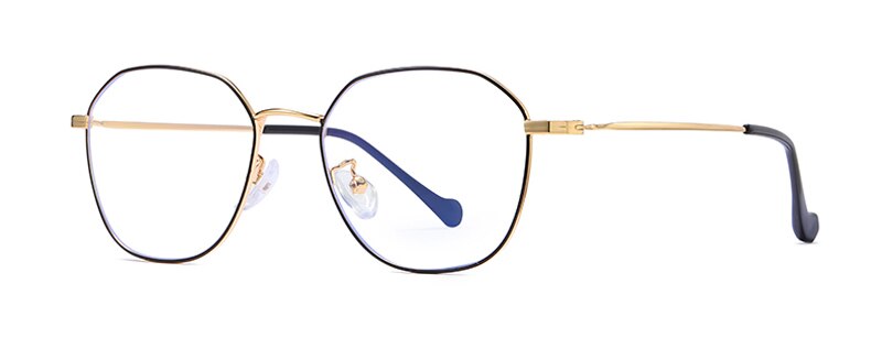 Peekaboo Anti blau licht gläser frauen optischen rahmen platz spiel Computer brillen für männer retro Gold metall rahmen: Schwarz Gold