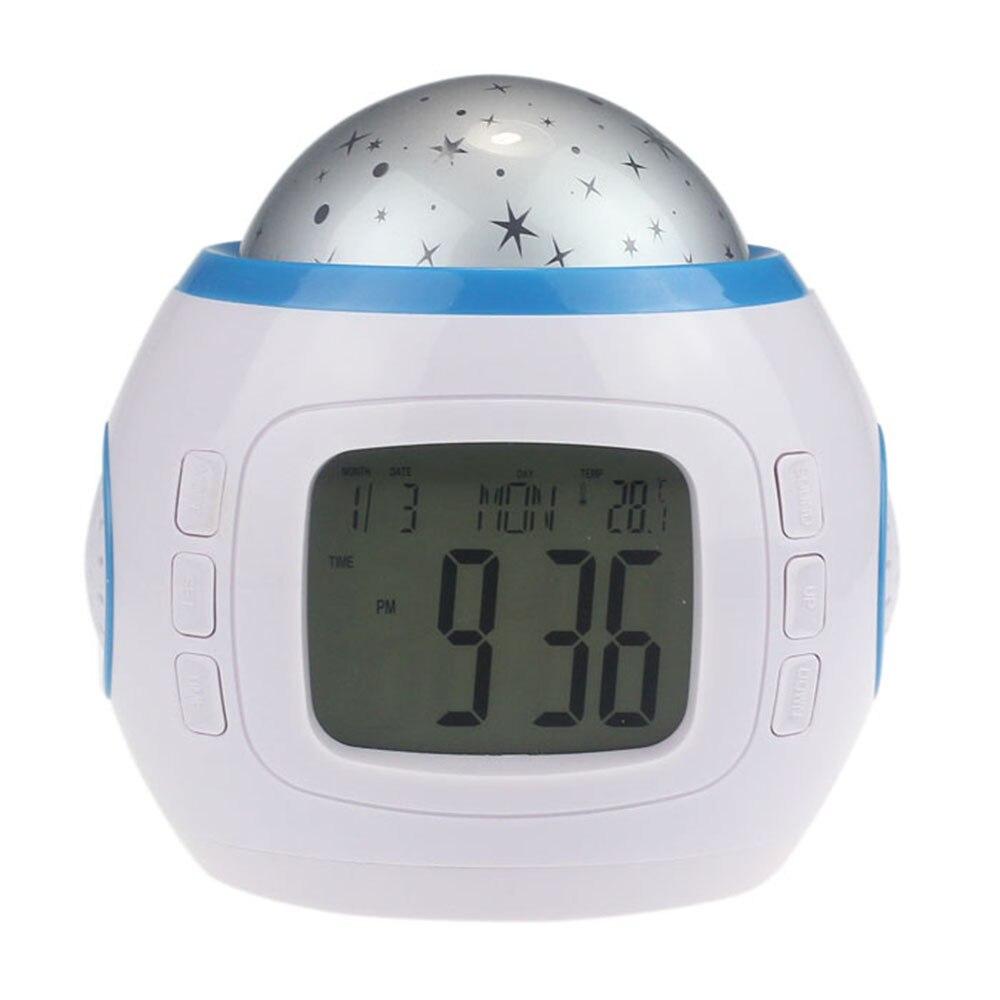 #50 Muziek Led Star Sky Projectie Digitale Wekker Kalender Thermometer Kids Home Decoratie Radio Klok Despertador: Default Title