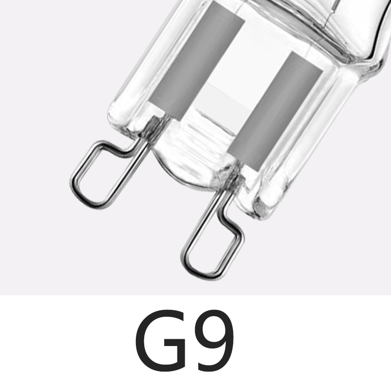 G9 220V 60W 25W 40W pin halogen bulb G9 high-voltage plug-in crystal bulb small bulb halogen tungsten filament bulb