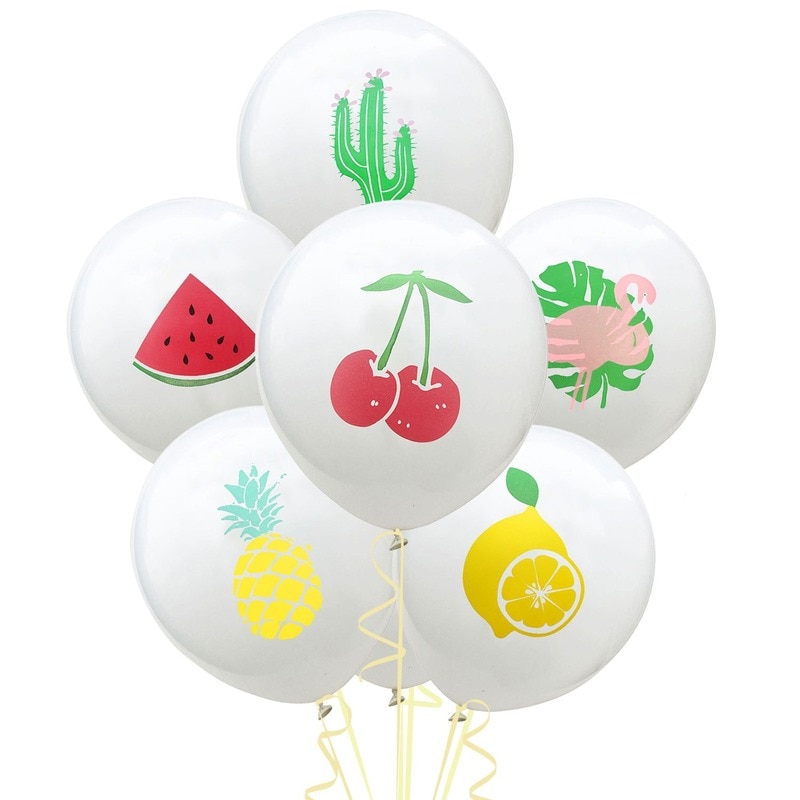 10 stk 12 tommer frugt latex balloner ananas citron vandmelon kaktus balloner fødselsdag hawaii sommerfest dekoration balloner