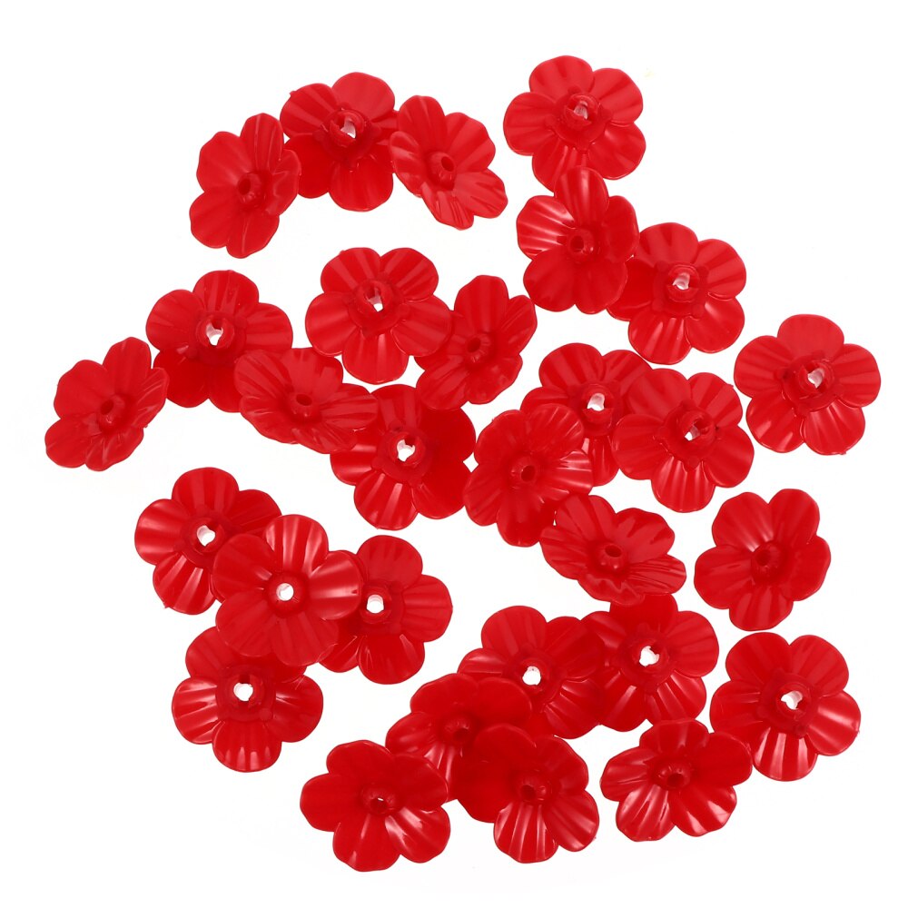25pcs Hummingbird Feeder Replacement Flower Plastic Flower for Feeder Use (Red)