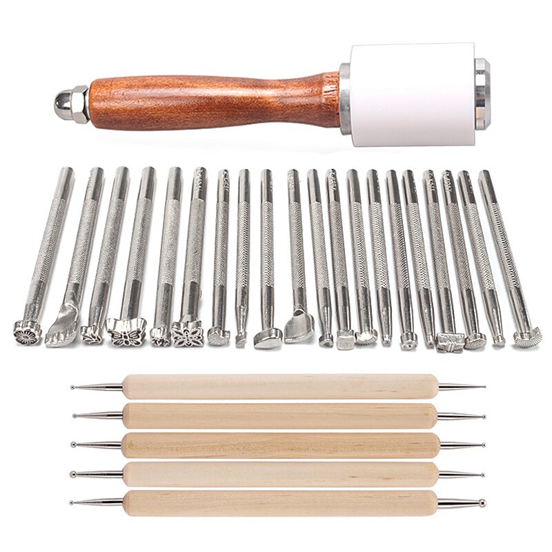 Leather Engraving Tools Modeling Embossing Tools Processing Saddle Making Tools Seal Leather Craft Tools Stamping Printing Set: Default Title