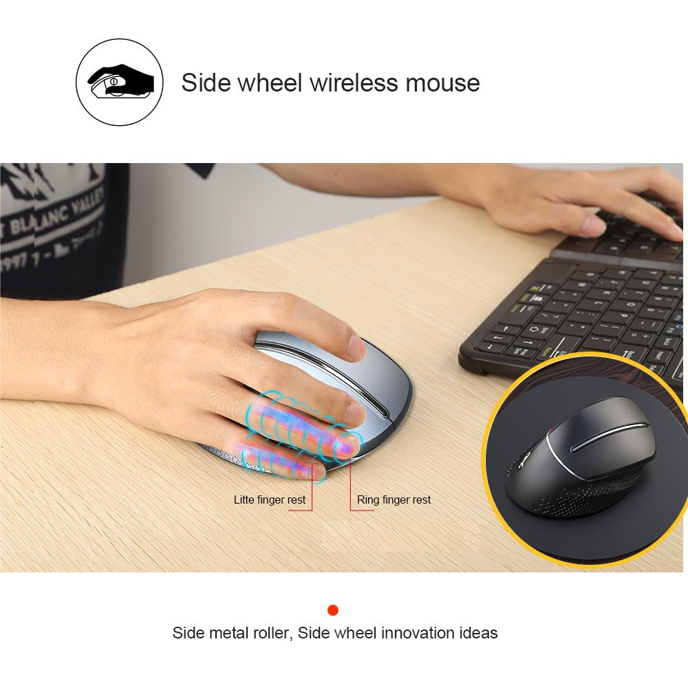 2.4g Wireless Vertical Computer Mouse Ergonomic 6 Buttons 800/1600/2400/3600DPI Gaming Mice 10M Wireless Notebook Mouse