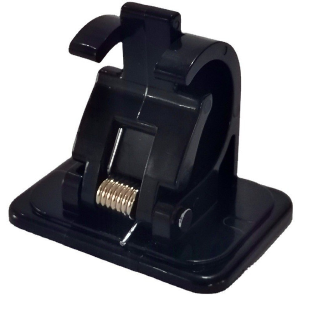 2 Stuks Verstelbare Gordijnroede Clip Zelfklevende Klem Haak Gordijnroede Houder Muur Beugel Houder Nagelloze Muur Opknoping Clip: Black