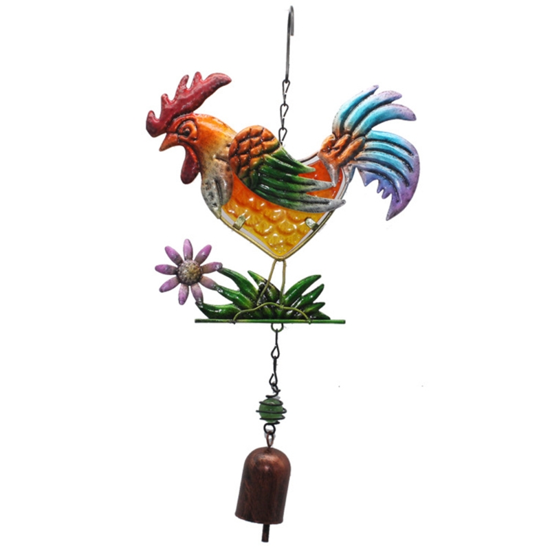 Indoor Outdoor Metalen Windgong Haan Geschilderde Ornamenten Gedenkteken Wind Chime Voor Thuis Patio Tuin Achtertuin: 1