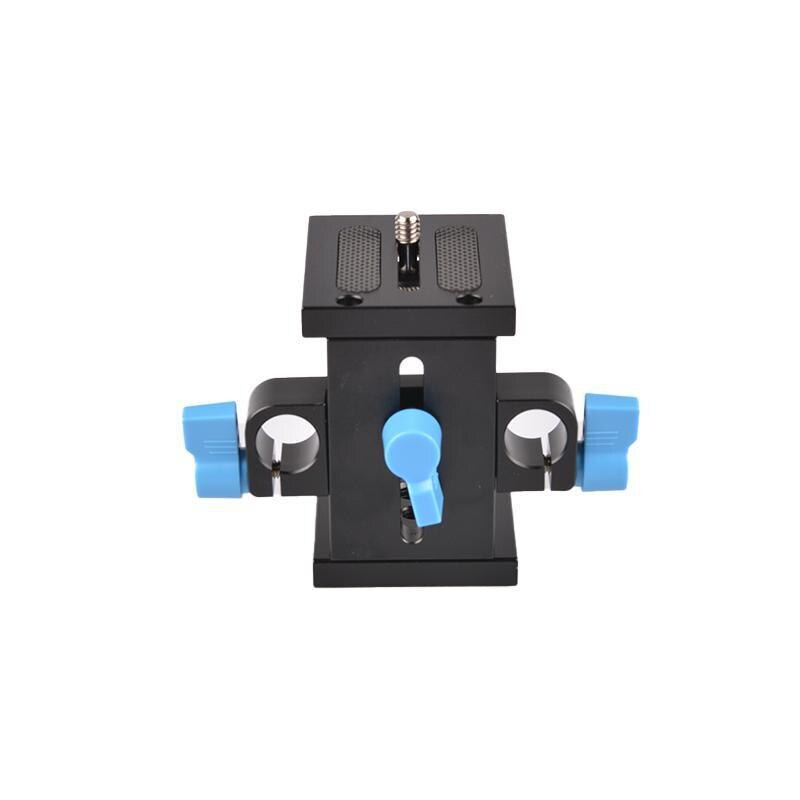 15mm Rail Rod Support System Baseplate Mount For DSLR Follow Focus Rig 5D2 5D3