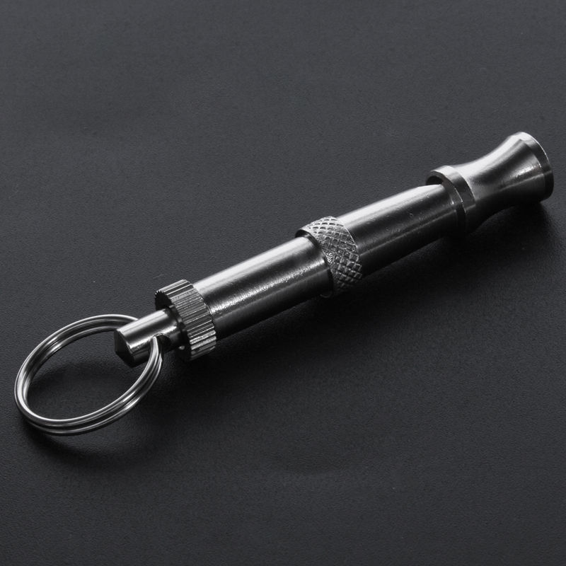 5 x ultralydsfløjte til hundetræning sølvfarvet