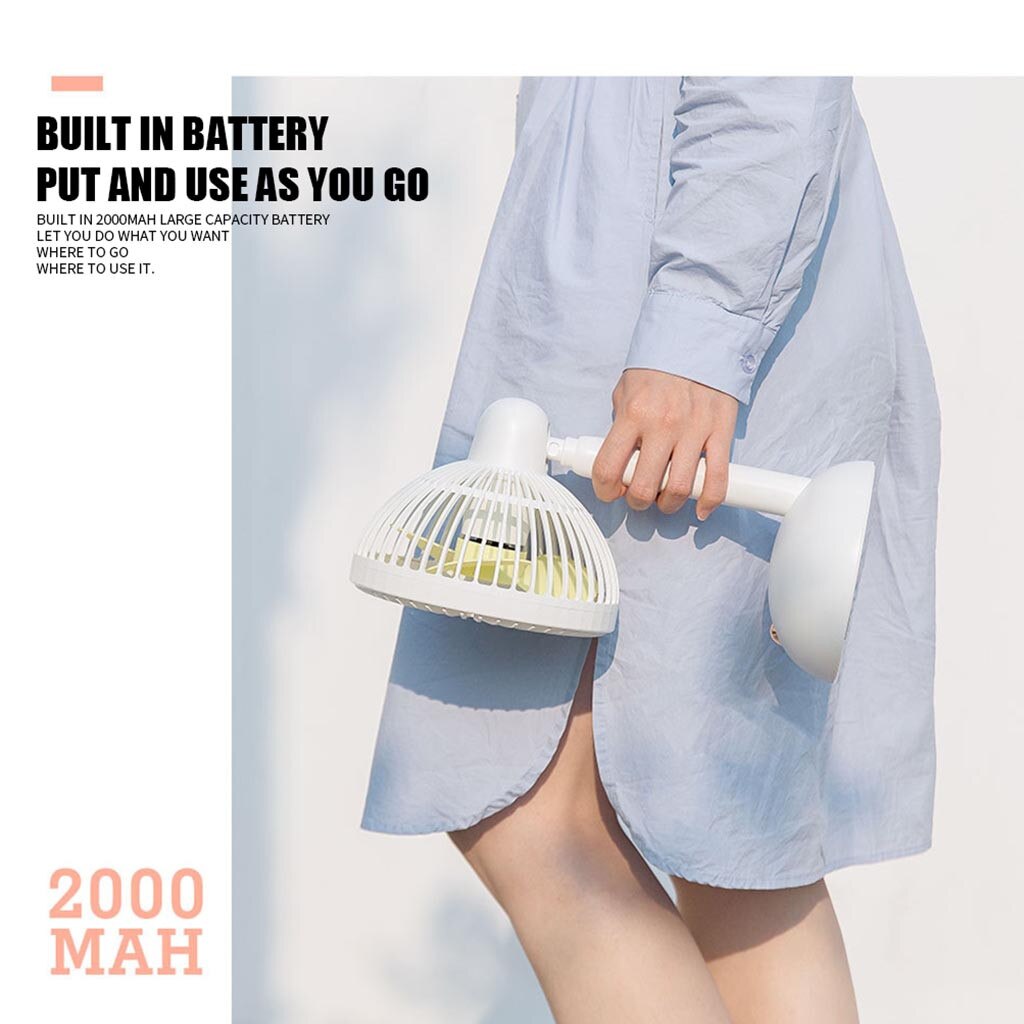 USB Low Noise Smart Home Portable Desk Mini Fan Summer Cool Table Fan 4-Speed Wind Adjustable