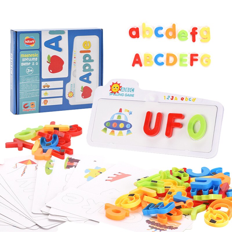Kleurrijke Magnetische Plastic Leren Alfabet Letters Toy Engels Letters Spelling Kaart Vroeg Learing Educatief Speelgoed Voor Kinderen
