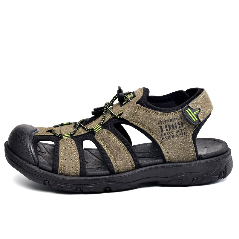 Sandalia de cuero sandalias hombre rasteira ete erkek sandalia hombre uomo para verano playa zandalias sandalias da hombres cuero plano