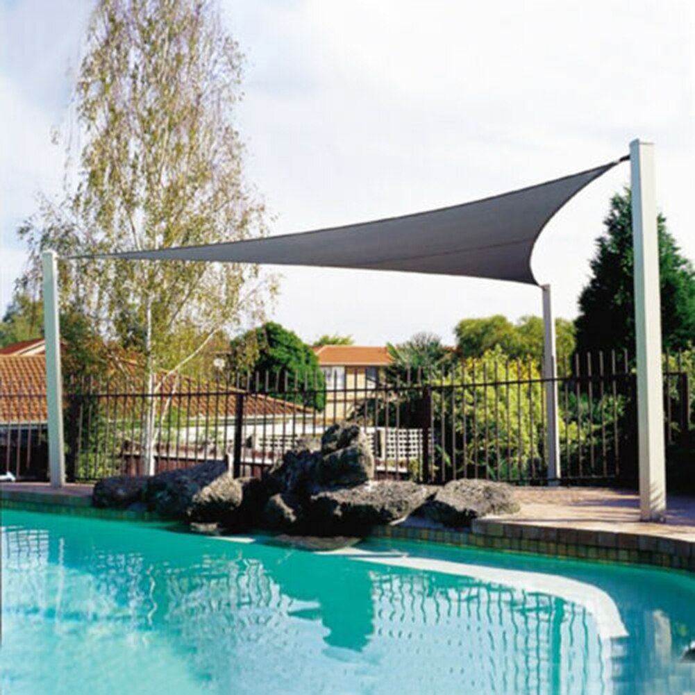 Triangle Shape Awning Waterproof Tarp UV Protection Outdoor Garden Patio Shelter Awning Sunshade Canopy Beach Sun Shelter