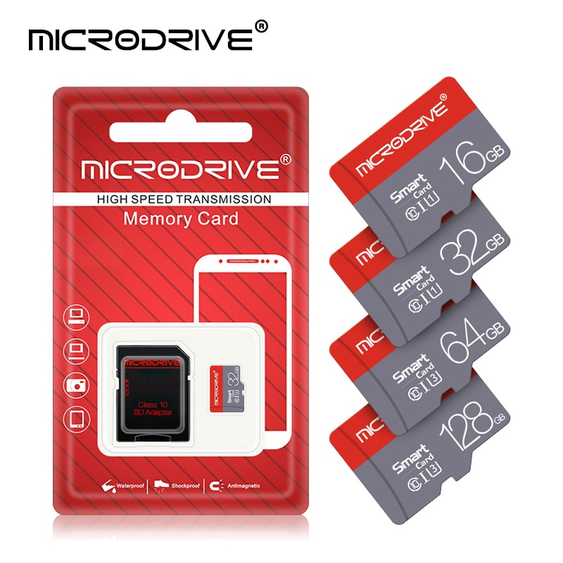 Top TF Card 8GB 16GB 64GB Class 10 Waterproof The Memory Card 32GB 128G 256G cartao de memoria mini sd card adapter