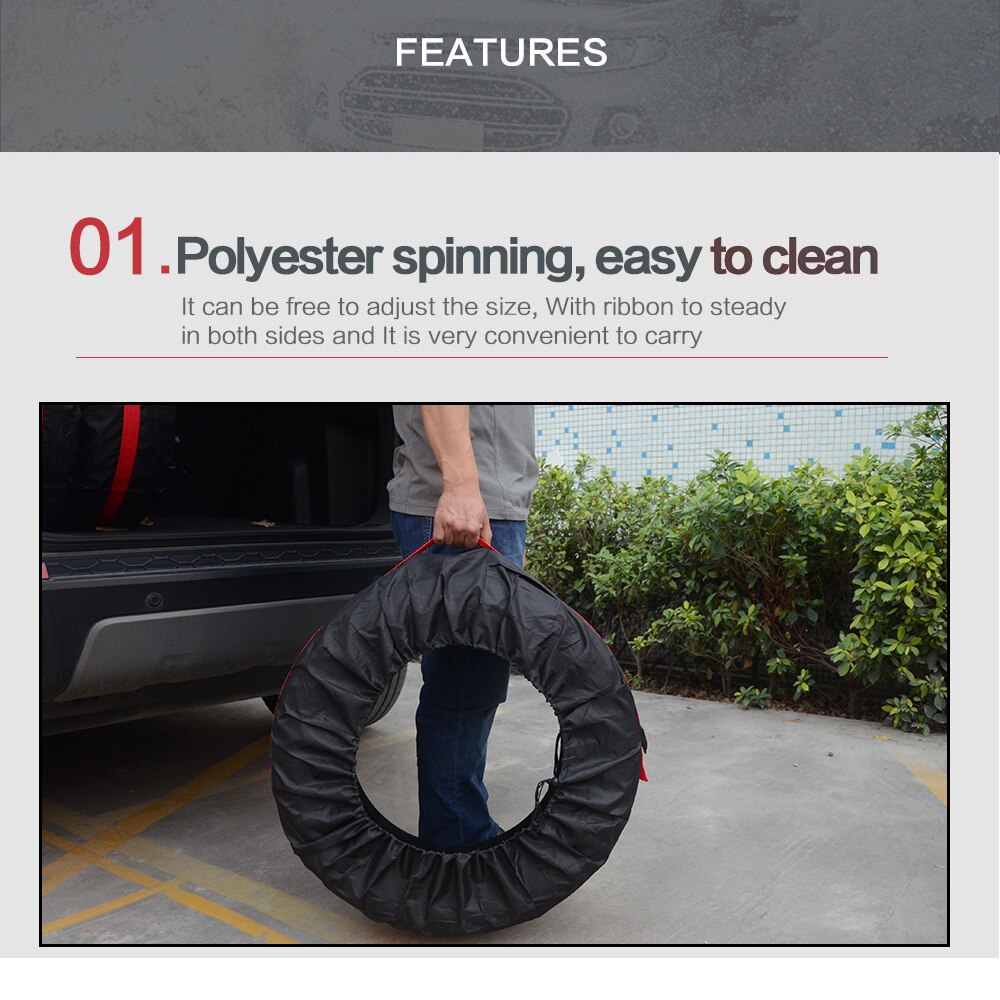 Universal Band Opbergzakken S/L Voertuig Wiel Protector Polyester Auto Reservewiel Cover Case Stofdicht Waterdicht