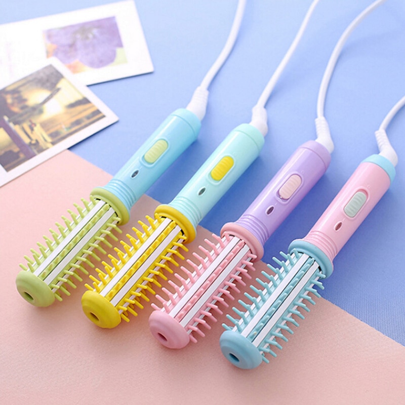 Mini ferro de ondulação 220v elétrica pequeno cabelo alisamento curling iron conjunto bonito plana ferros viagem ferramentas alisador cabelo