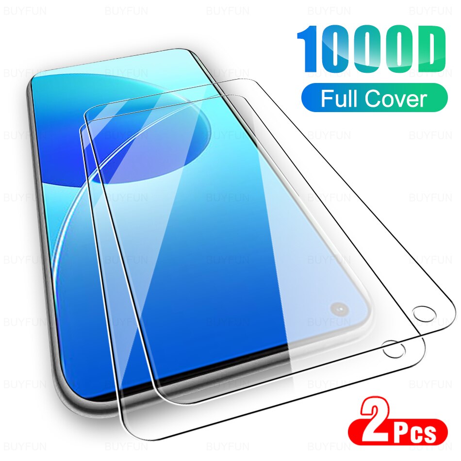2Pcs Gehard Glas Screen Protector Voor Oppo Reno 6 4G 5G 6Z Reno6 Opo Volledige Cover Case beschermende Film Op De Voor 6.4 "CPH2235