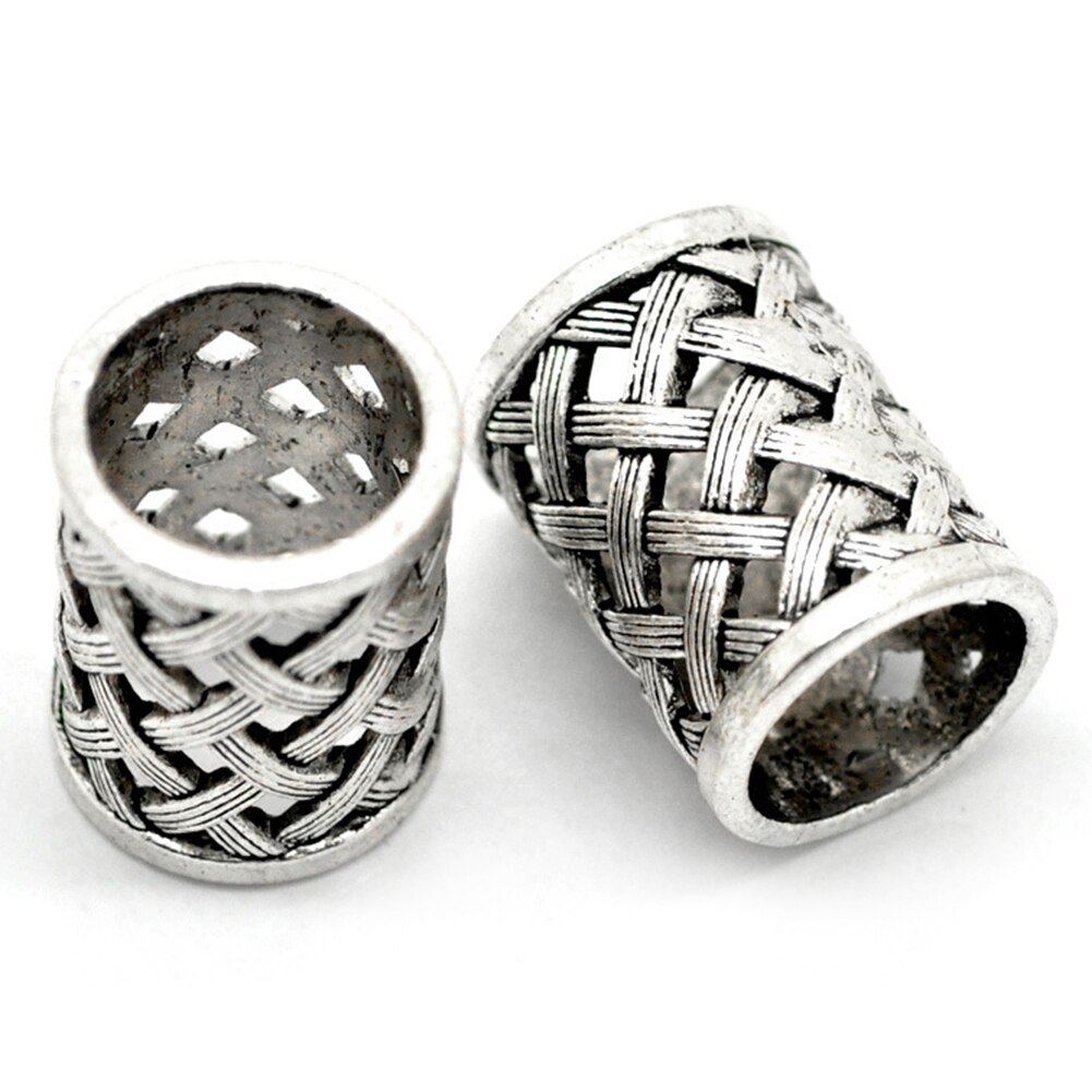 10 Uds Clips joyería artesanal decoración de peinado 17mm agujero Dreadlock Cuff trenzado accesorios anillos cuentas horquilla de pelo DIY