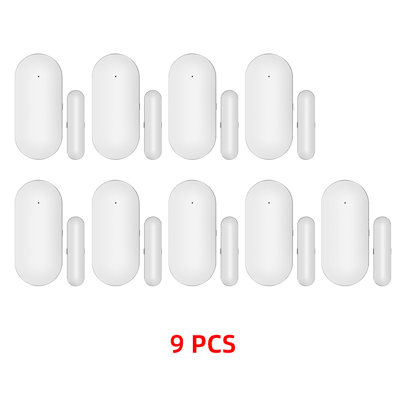 Sensor de ventana de puerta magnético inalámbrico PB68R, 433MHz, para sistema de alarma de seguridad para el hogar, Kits de alarma antirrobo, bajo consumo de energía TUYA: Rojo