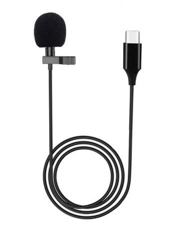 Mini microfono portatile 3m risvolto Lavalier Mic Clip-on microfoni asola esterni per PC portatile Chat di registrazione del Computer: Type-C