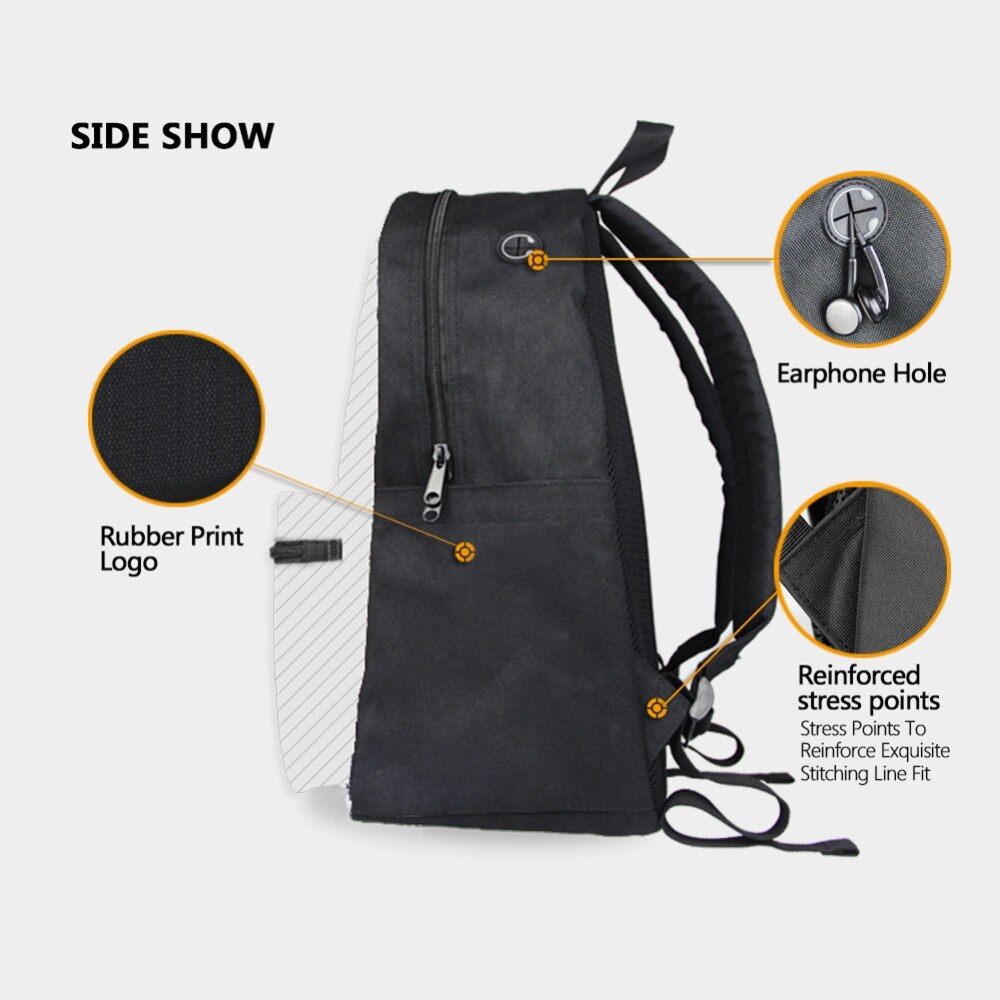 INSTANTARTS Cool Animal Printing Backpack for Teenager Boys Travel Laptop Canvas Backpack 3D Ladybug Children School Backpacks