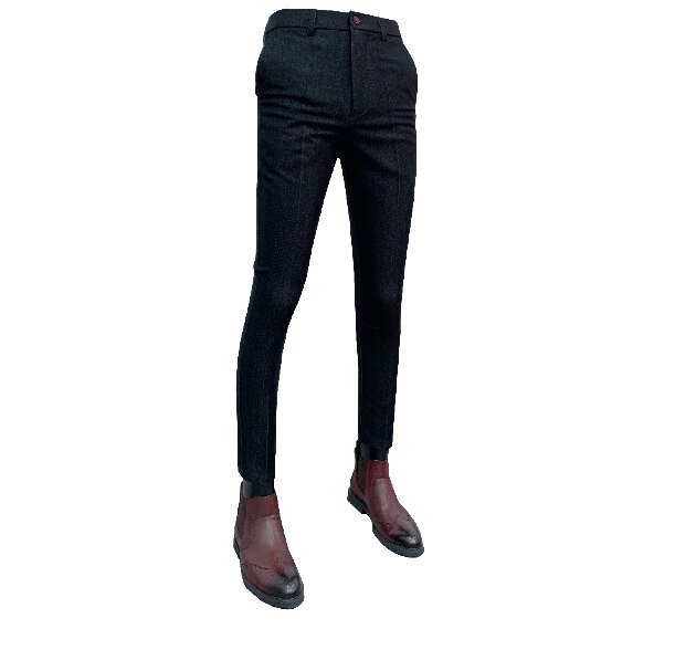 Heren casual zakelijke broek britse stijl slim fit klassieke formele kantoor sociale broek voor heren bruiloft feest broek