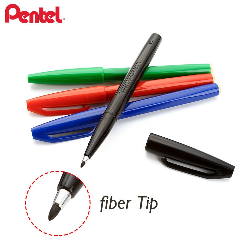 Pentel filt tip tecken pen fineliner fiber tip art markör  s520 stick porös fin punkt hand bokstäver ritning och skrivning 1pc