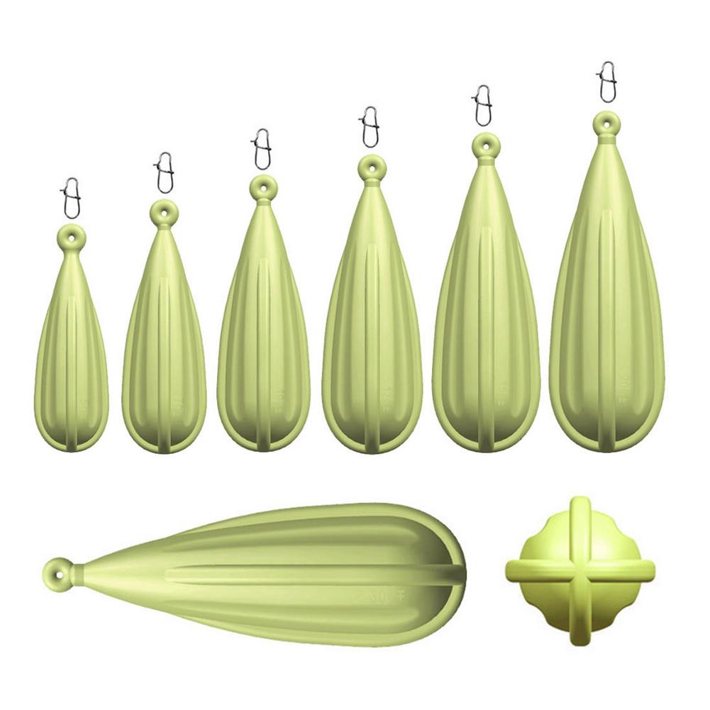 Bouchon de pratique de pêche lumineux en PVC, 6 pièces, en caoutchouc, amélioration de l'action de lancer, outil de pratique pour débutants: Luminous