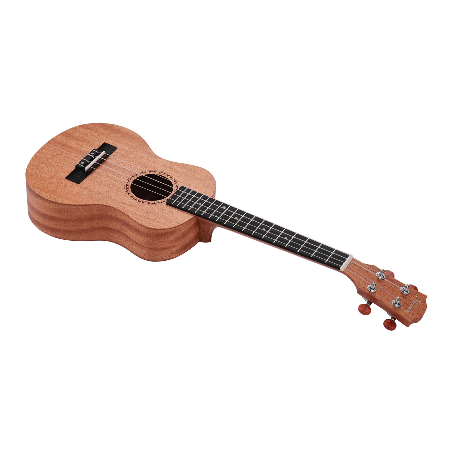 Muslady 21 Inch Soprano Ukulele Ukelele Mahogany Plywood Uke Strap Strings Clip-on Tuner Cleaning Cloth Capo 3pcs Picks with Bag