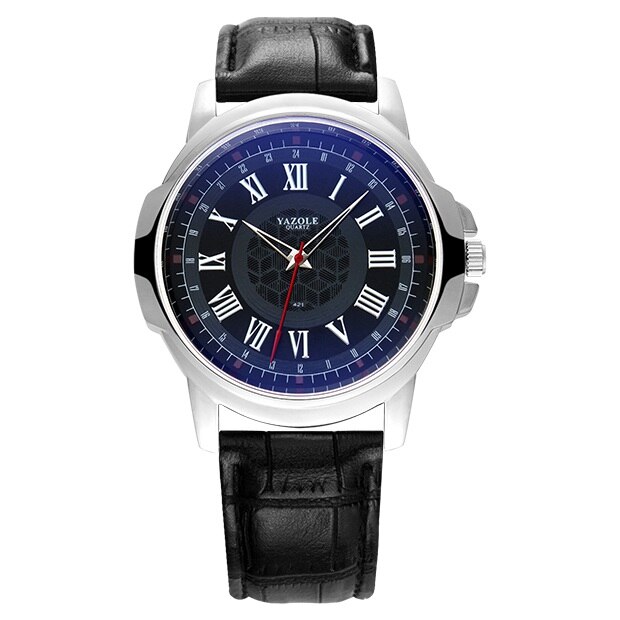 YAZOLE-Reloj de pulsera para hombre, de cuarzo, deportivo, YZL421: Black Black
