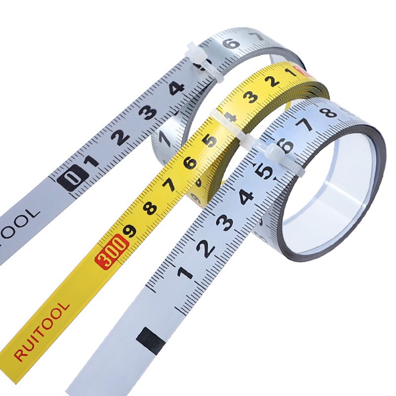 Cinta métrica t-track herramienta autoadhesiva para carpintería regla métrica de 12.5/16/19MM de ancho para enrutador de inglete medición de sierra de mesa