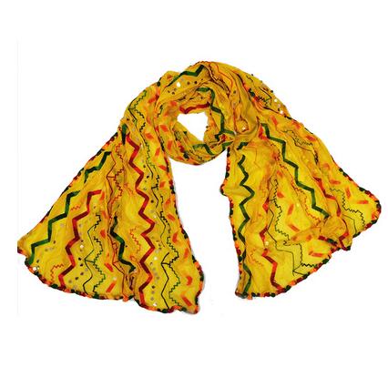 Forår sommer indien sarees kvinde etniske stilarter broderi tørklæde dupattas smuk farve behageligt sjal: D