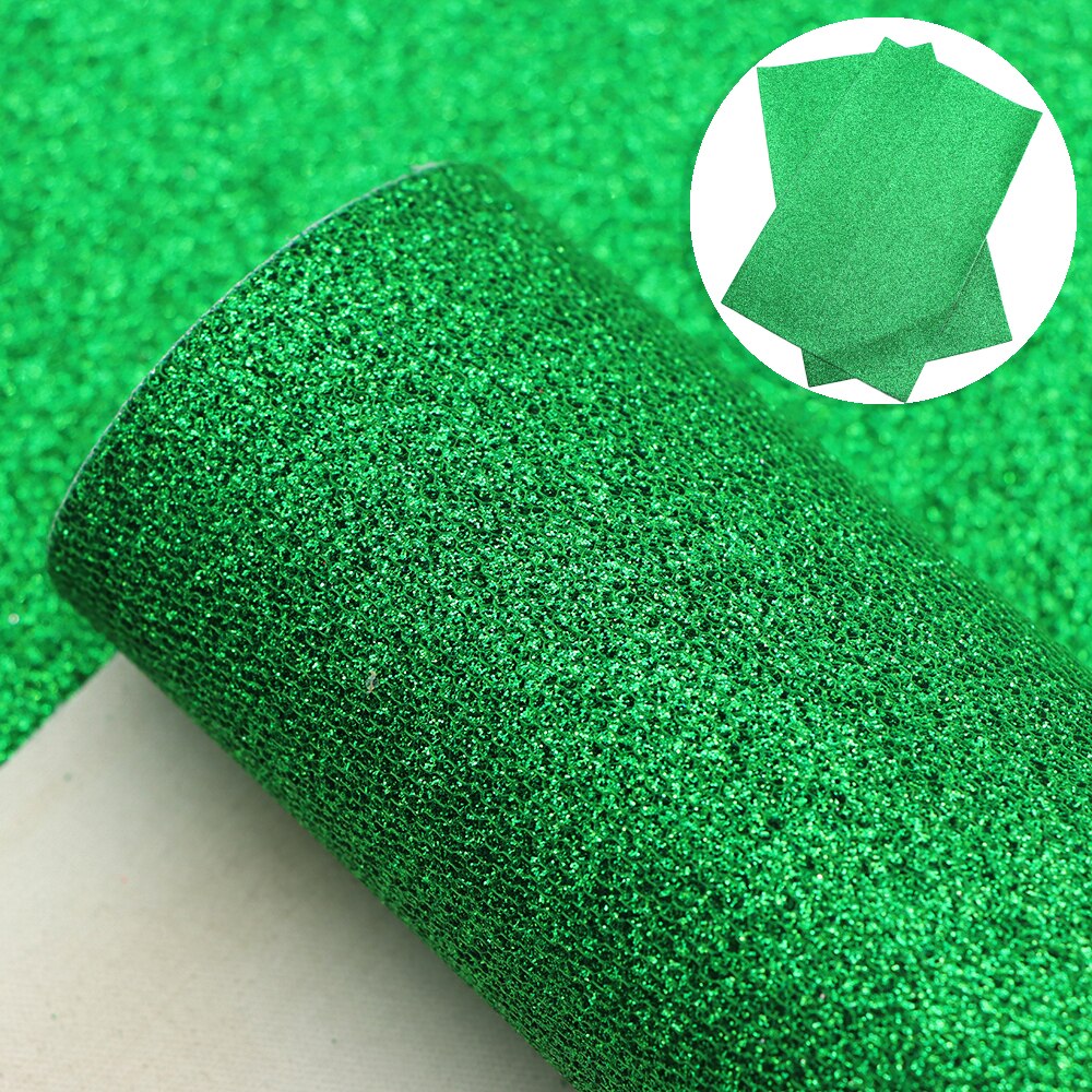 Green Series Faux Leather Glitter Cross Grain PVC Synthetic Leather A4 size DIY Earrings Bow Bags Material Vinyl Fabric,1Yc15812: 1106000008
