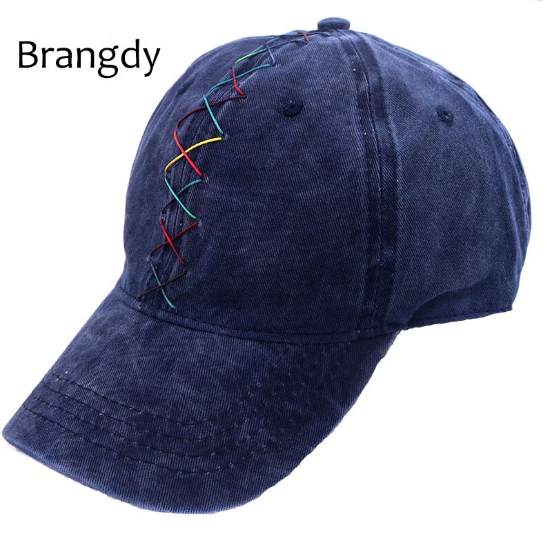 Rento monivärinen nauha puuvilla baseball lippalakit naisille tytöille miesten kesä säädettävä hip hop lippis denim snapback lippikset
