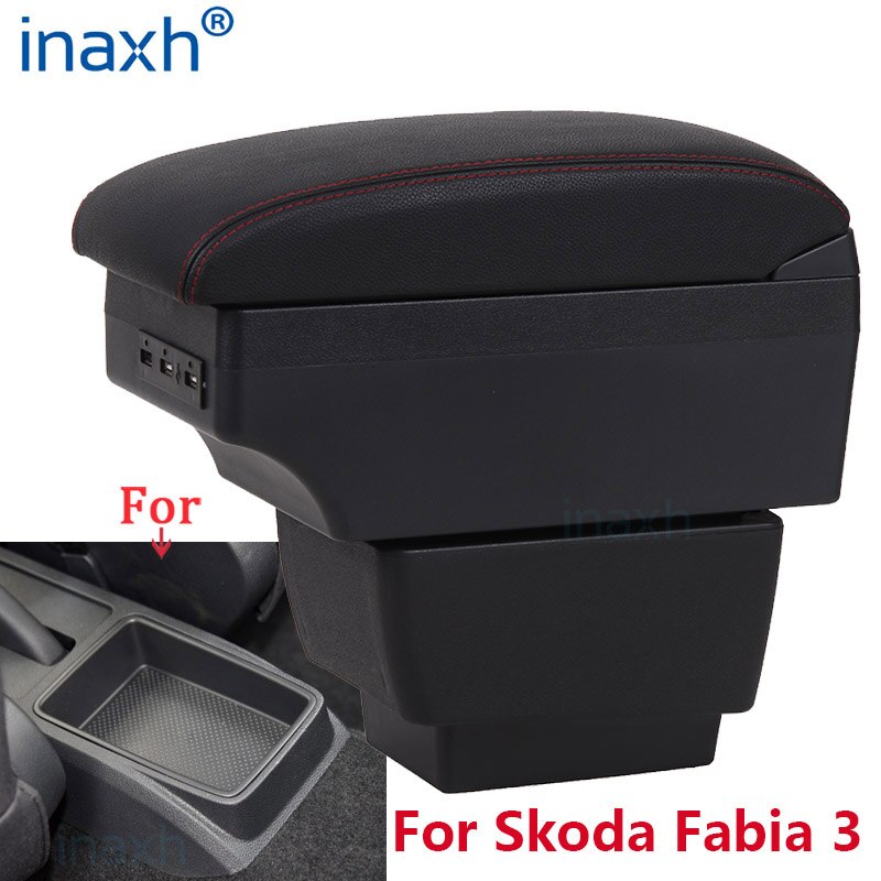 For Skoda Fabia 3 Armrest For Skoda Fabia III Combi Car Armrest box Retrofit parts Storage box car accessorie