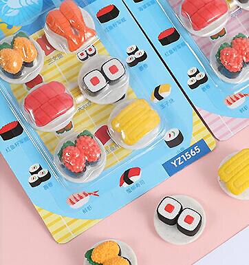 6pcs/set Sushi series Eraser,Exquisite and interesting,School Office Stationery Supplies(ss-460): Default Title
