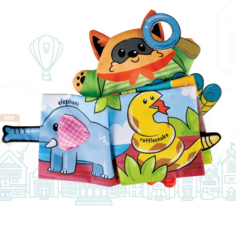 Marionnettes à main pour enfants, jouets pour bébés de 0 à 12 mois, marionnettes à main en peluche, jouets en peluche pour tout-petits, livre en tissu doux pour nouveau-nés