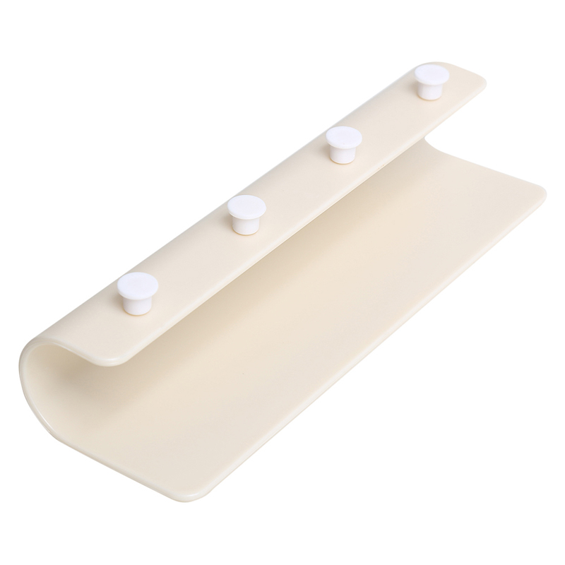 Badkamer Organizer Home Decor Ingang Muur Sleutel Hanger Magazijnstelling Muur Sleutel Opknoping Lijm Geen Nagel 3 Kleuren: beige