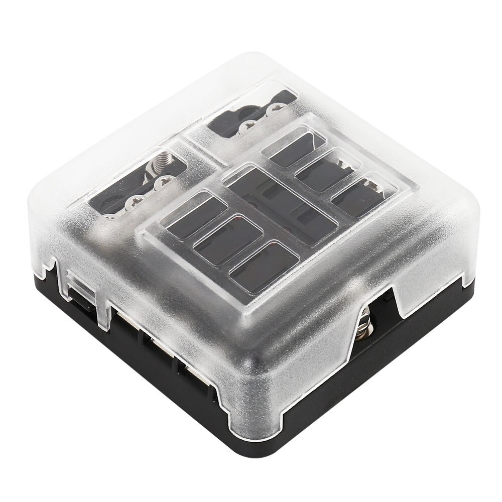 6 weg 12 V/32 V Auto Sicherung Kasten Buss Bar 100A Klinge Sicherung Halfter Kasten Block fallen mit anzeige Warnung Licht Auto Ersatz Teile: Ursprünglich Titel