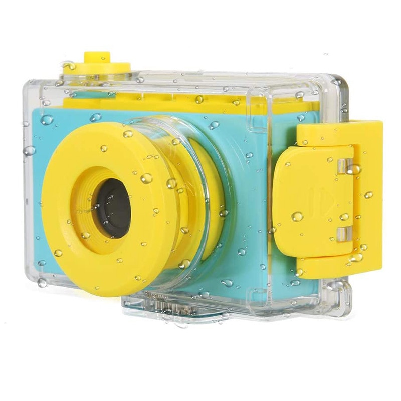 Waterproof Kids Camera Mini 8MP 1080P HD Camcorder with 16GB MicroSD Card Included and MicroSD Support Slot Video(Blue): Default Title