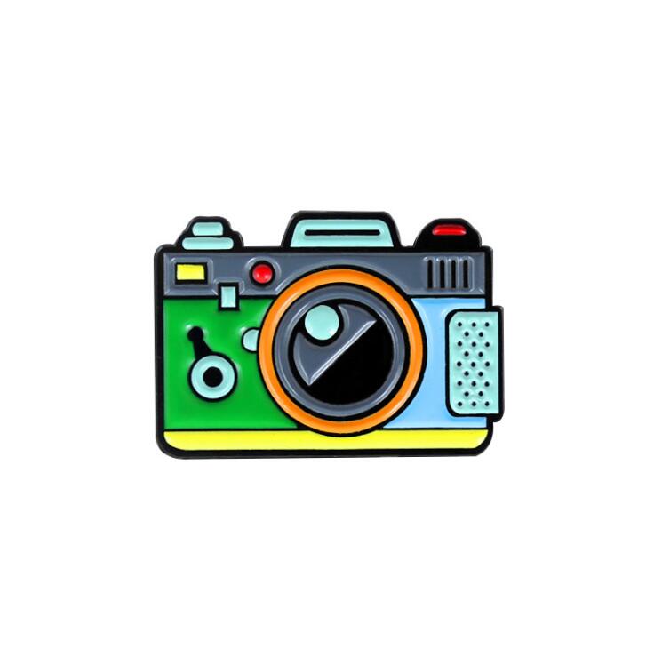 Multi Camera Ontwerpen Badges Lichtmetalen Emaille Label Pinnen Mode Foto Schieten Emaille Pin Cool Hoed Kleding Broche Accessoires: MP091-1