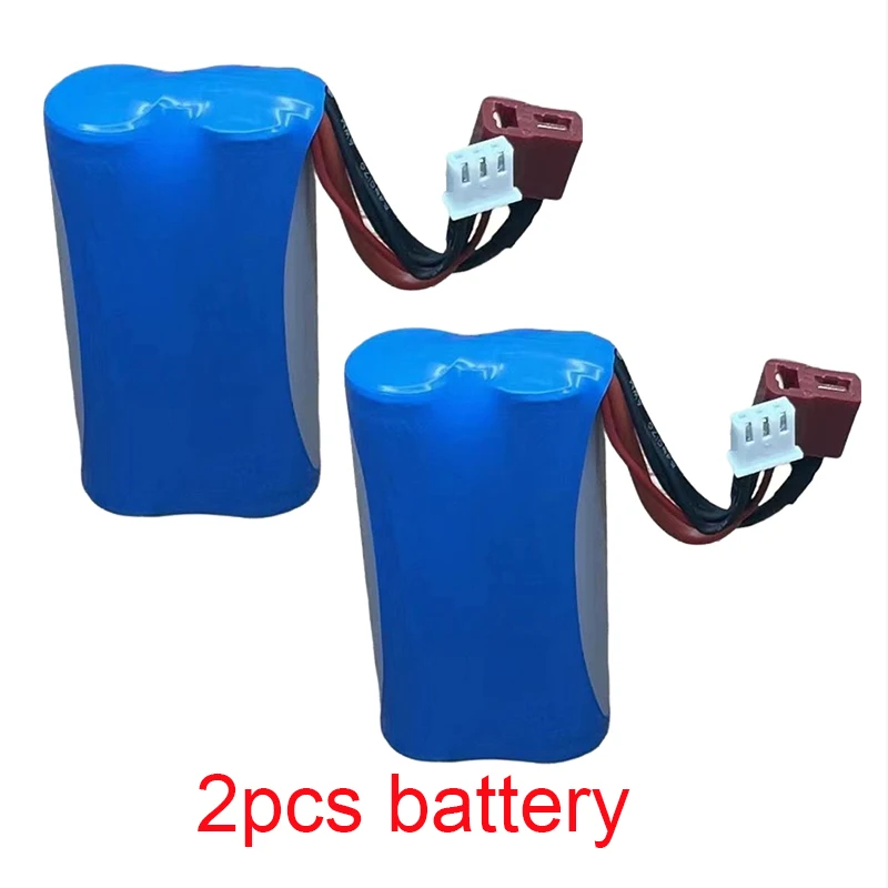 7.4V 3000mAh 18650 rechargeable battery suitable for remote-controlled aircraft, off-road vehicles, RC automotive accessories: Niebieski
