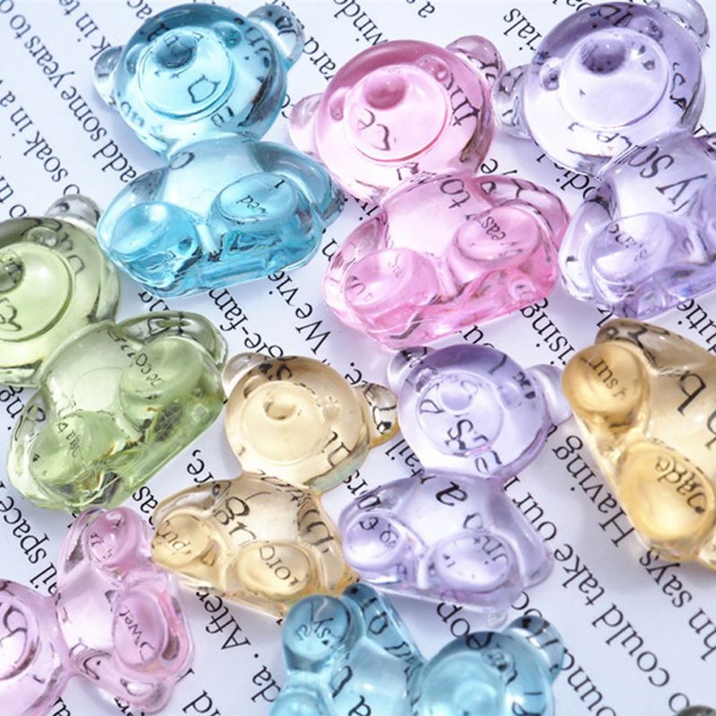 DIY Cute Gummy Molds Silicone Bear Orange Candy Chocolate Coke Drink Bottle Expory Resin Casting Pendant Mold Art Craft