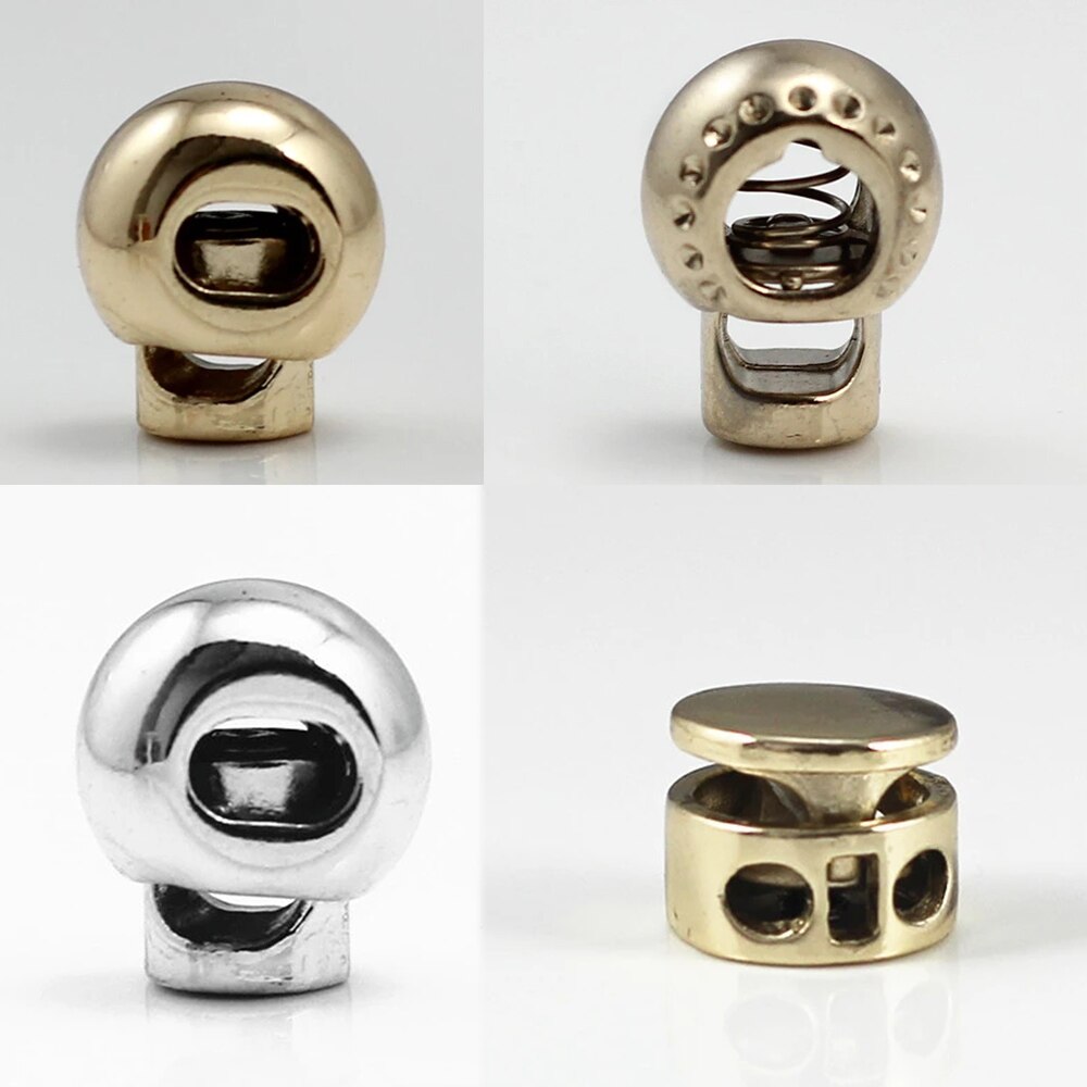 10pcs Pack Cord Lock Toggle Stopper lock Bean Silver /Gun/Gold Tone Toggle Clip NK149: B random 40pieces