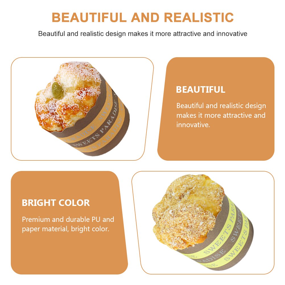 6Stck realistisch Cupcake Modell lebendig Lebensmittel abspielen Modell Cupcake zufällig Typ
