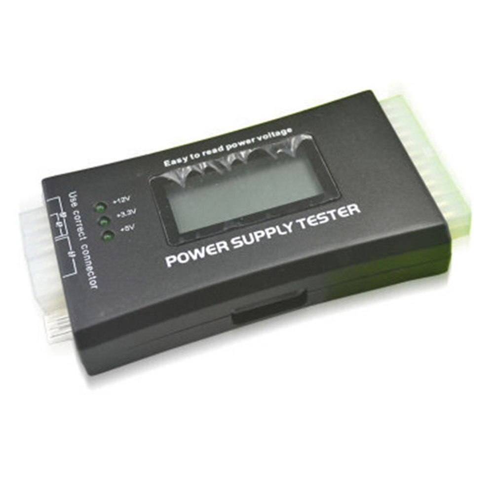 Check Quick Digital LCD Power Bank Supply Tester Computer 20/24 Pin Power Supply Tester Support 4/8/24/ATX 20 Pin Interface